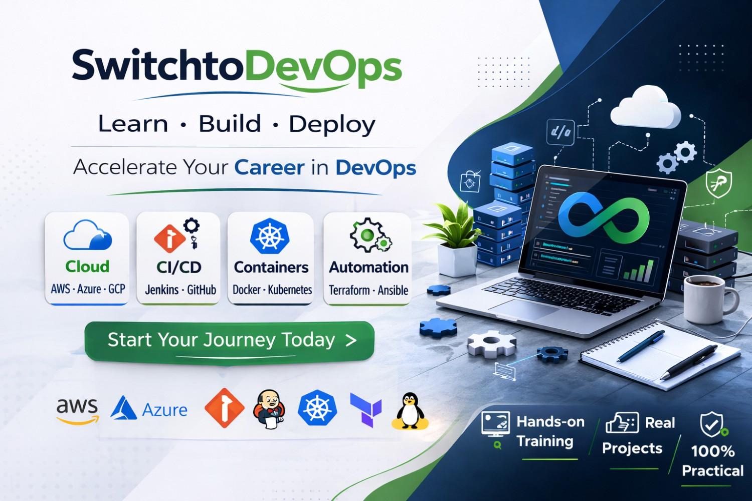 SwitchToDevOps - Learn, Build and Deploy with AWS, Docker, Kubernetes and CI/CD training